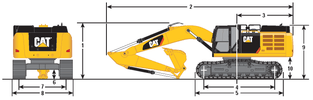 Track excavator 352 ME 2D  - image 3